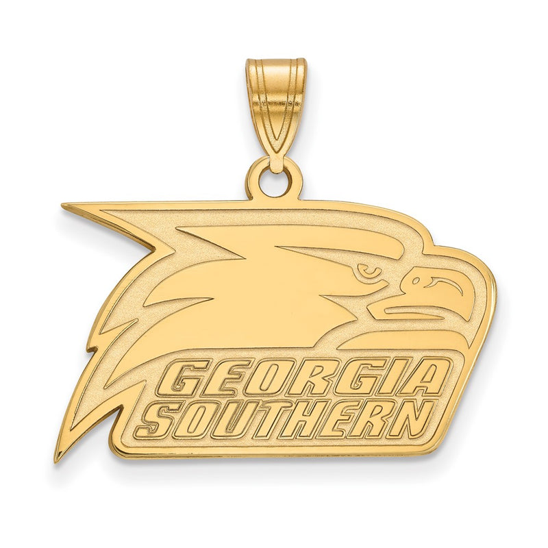 Gold Plated Sterling Silver Logoart Georgia Southern University Eagle Medium Pendant