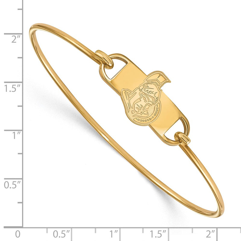 Gold Plated Sterling Silver Nhl Logoart Ottawa Senators Small Center 7 Inch Wire Bangle