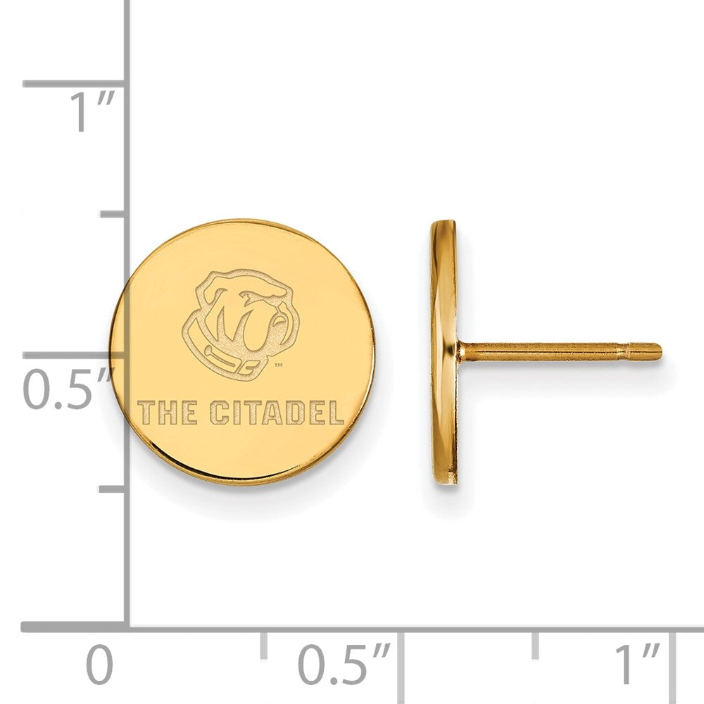 Gold Plated Sterling Silver Gp Logoart The Citadel Xs Post Earrings