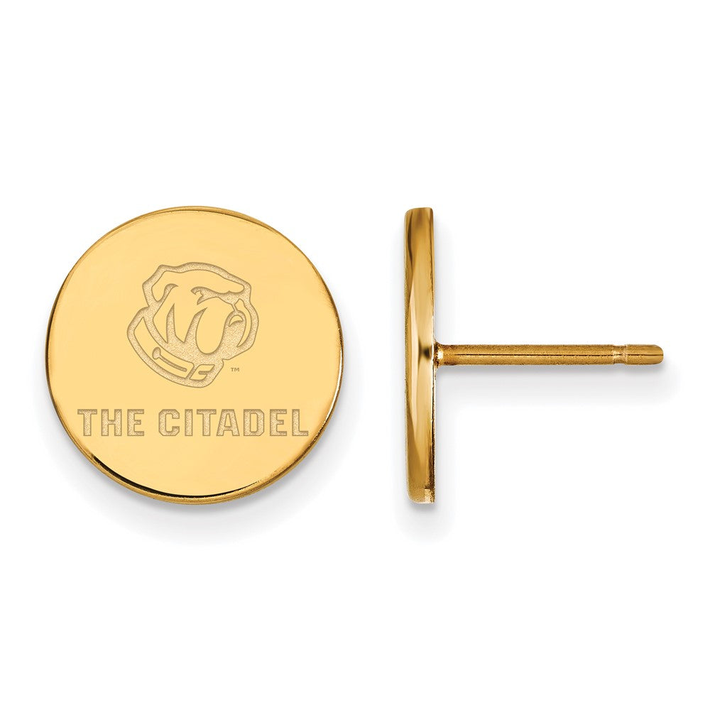 Gold Plated Sterling Silver Gp Logoart The Citadel Xs Post Earrings