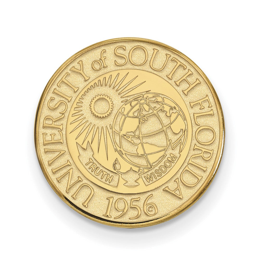 14K Yellow Gold Gold LogoArt University of South Florida Crest Lapel Pin