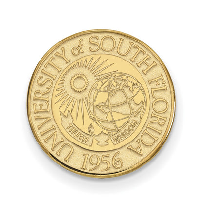 14K Yellow Gold Gold LogoArt University of South Florida Crest Lapel Pin