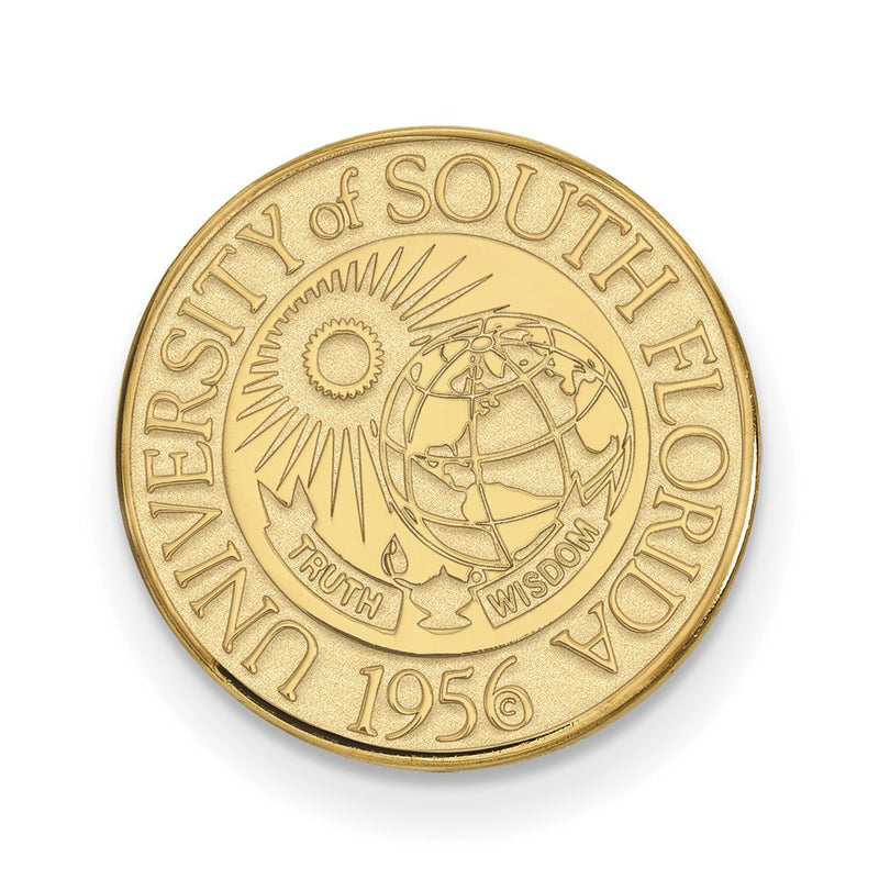 14K Yellow Gold Gold LogoArt University of South Florida Crest Lapel Pin
