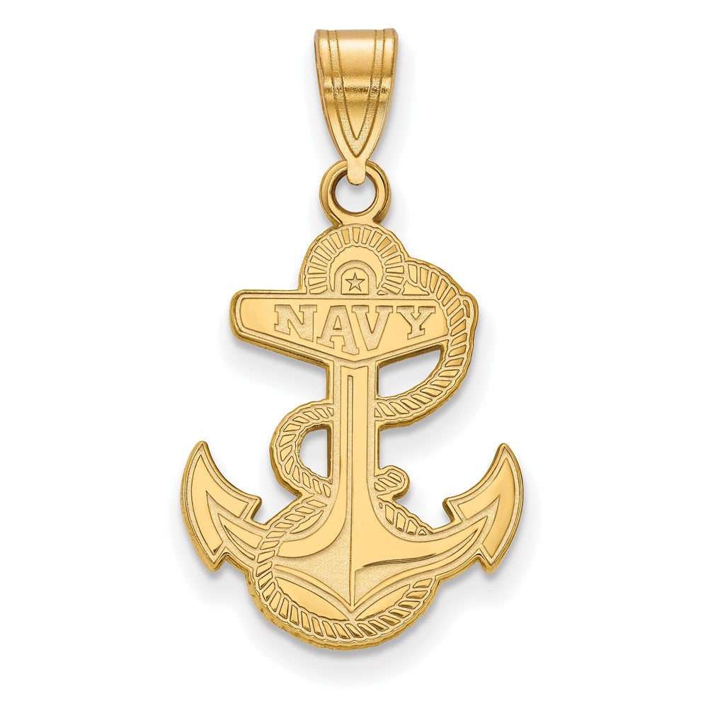 10K Yellow Gold Logoart Us Naval Academy Anchor Large Pendant