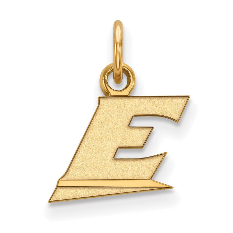 14K Yellow Gold Logoart Eastern Kentucky University Letter E Extra Small Pendant