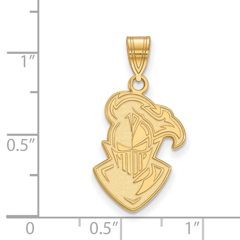 14K Yellow Gold Logoart Furman University Paladin Large Pendant
