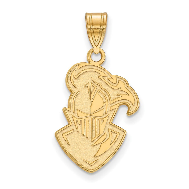 Gold Plated Sterling Silver Logoart Furman University Paladin Large Pendant