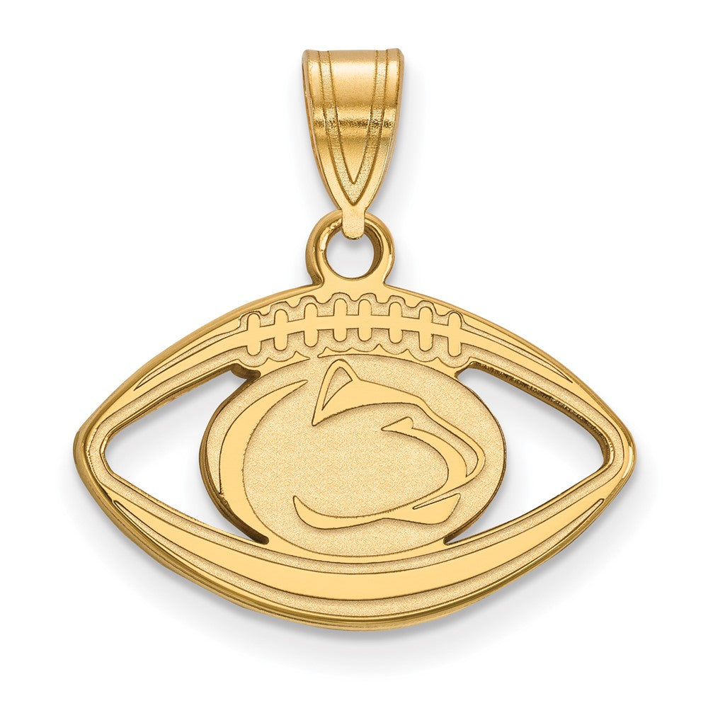 Gold Plated Sterling Silver Logoart Penn State University Lion Football Pendant