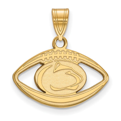 Gold Plated Sterling Silver Logoart Penn State University Lion Football Pendant