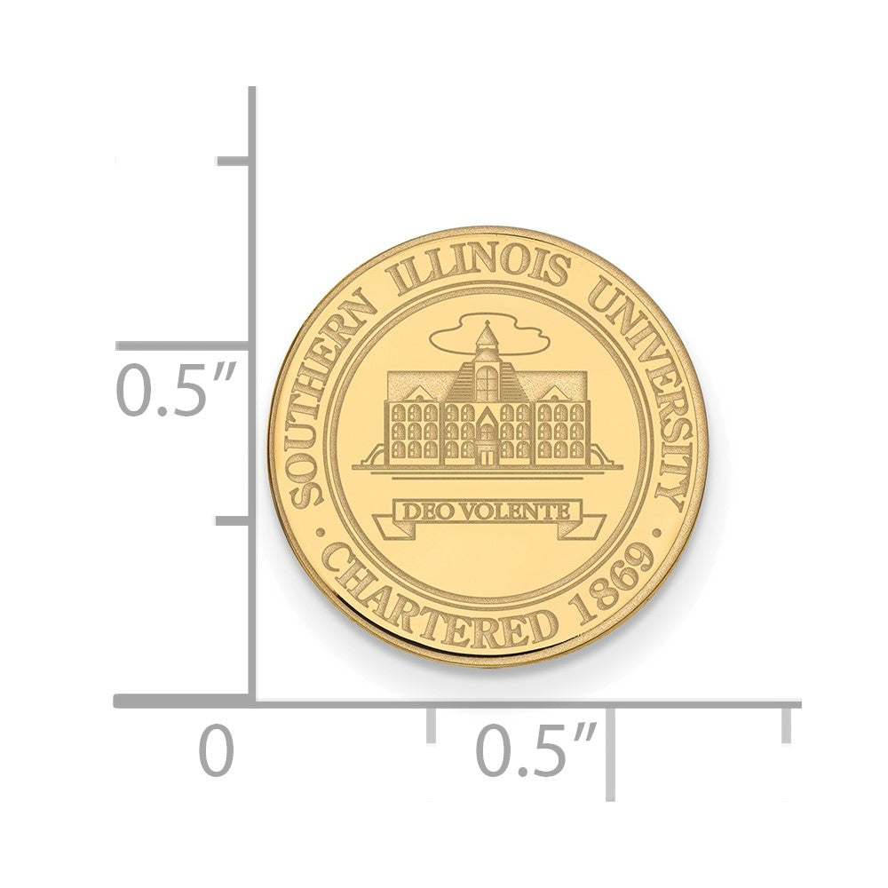 14K Yellow Gold Gold LogoArt Southern Illinois University Crest Lapel Pin