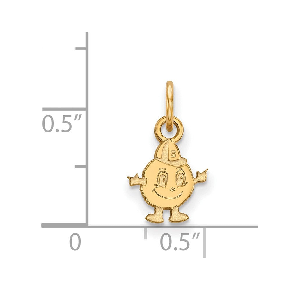 Gold Plated Sterling Silver Logoart Syracuse University Mascot Extra Small Pendant