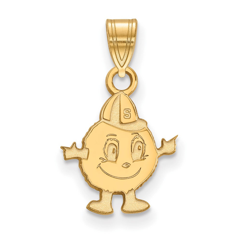 Gold Plated Sterling Silver Logoart Syracuse University Mascot Small Pendant