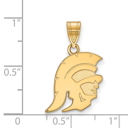 Gold Plated Sterling Silver University Of Southern California Trojan Medium Pendant