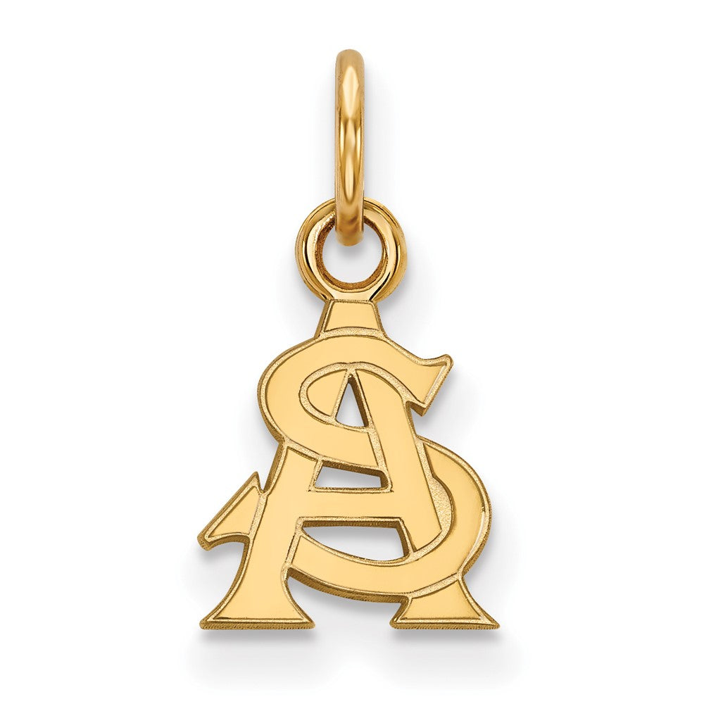 14K Yellow Gold Logoart Arizona State University A S Extra Small Pendant