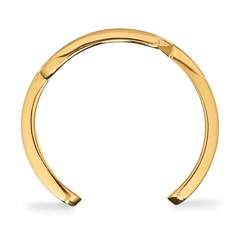 Gold Plated Sterling Silver Logoart Purdue University Letter P Toe Ring