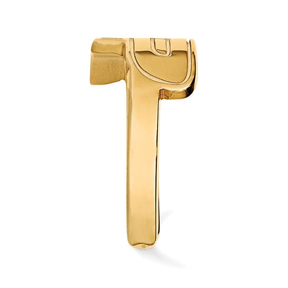Gold Plated Sterling Silver Logoart Purdue University Letter P Toe Ring
