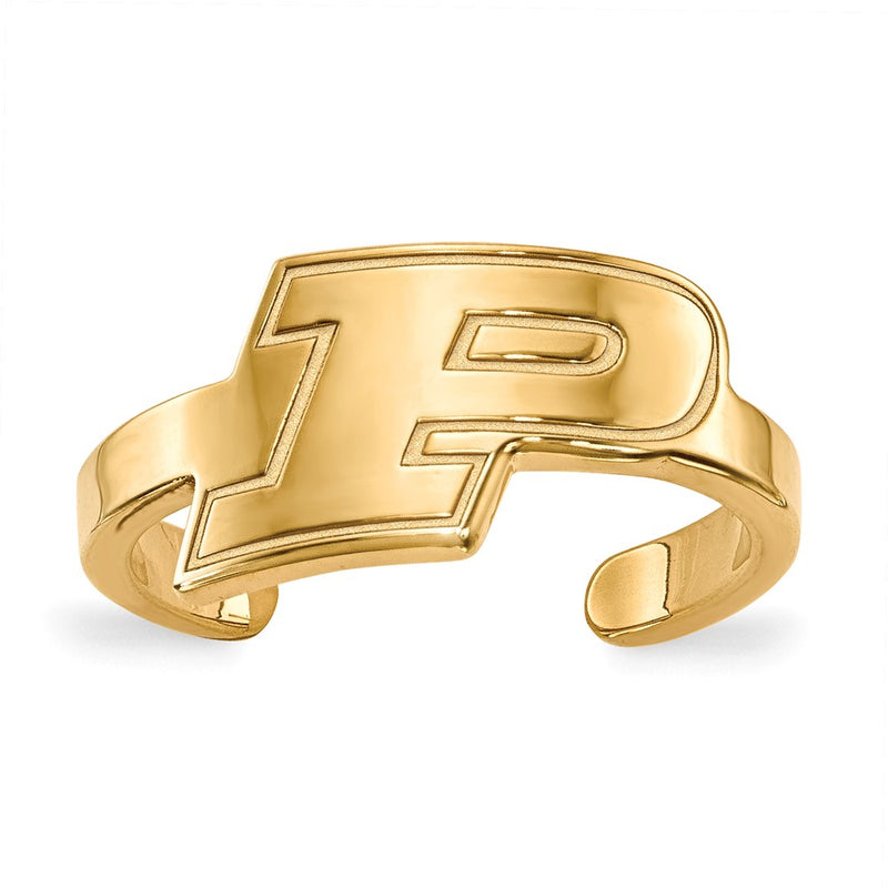 Gold Plated Sterling Silver Logoart Purdue University Letter P Toe Ring