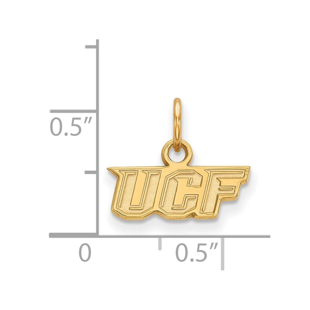 Gold Plated Sterling Silver Logoart University Of Central Florida U C F Extra Small Pendant