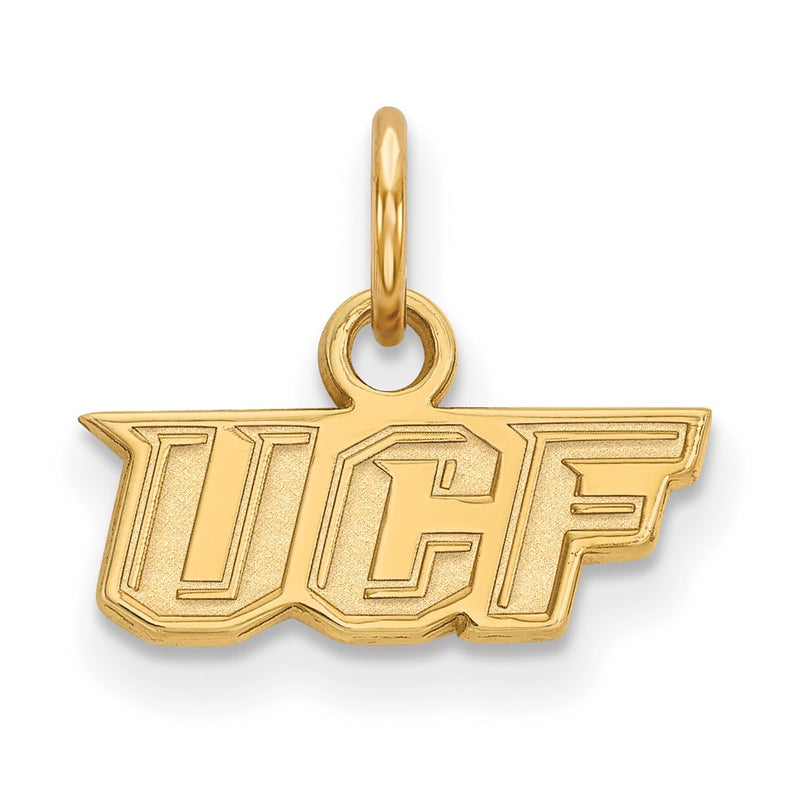Gold Plated Sterling Silver Logoart University Of Central Florida U C F Extra Small Pendant