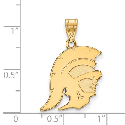 Gold Plated Sterling Silver University Of Southern California Trojan Large Pendant