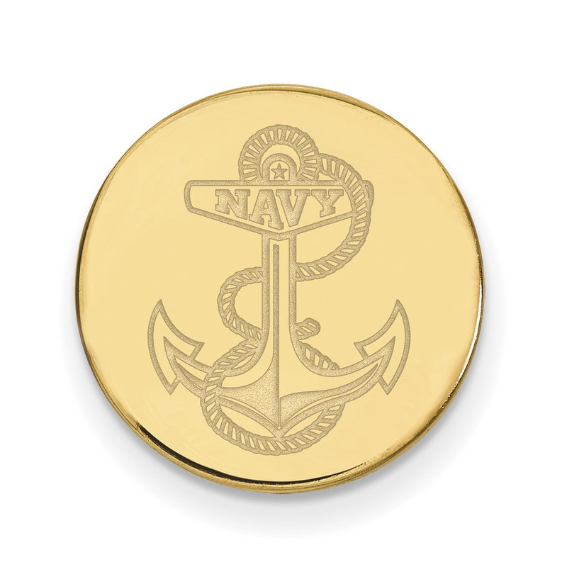 14K Yellow Gold Gold LogoArt US Naval Academy Anchor Lapel Pin