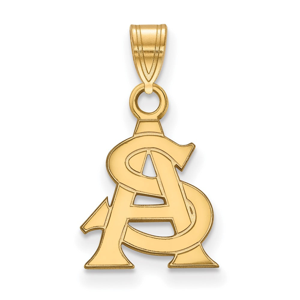 14K Yellow Gold Logoart Arizona State University A S Small Pendant