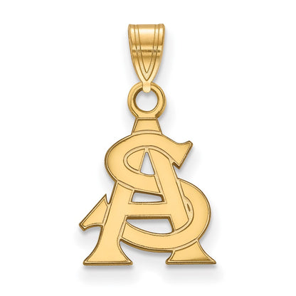 14K Yellow Gold Logoart Arizona State University A S Small Pendant