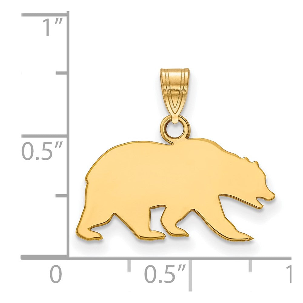 Gold Plated Sterling Silver Logoart University Of California Berkeley Bear Small Pendant