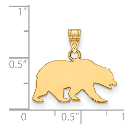 Gold Plated Sterling Silver Logoart University Of California Berkeley Bear Small Pendant