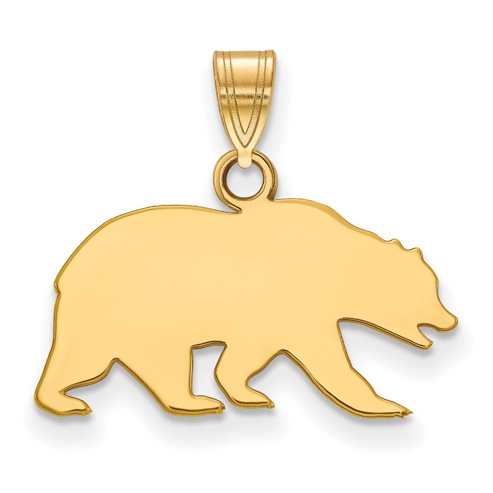 Gold Plated Sterling Silver Logoart University Of California Berkeley Bear Small Pendant