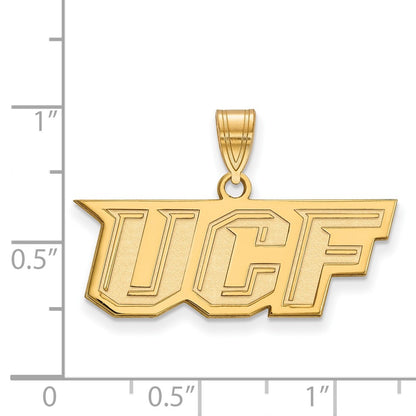 14K Yellow Gold Logoart University Of Central Florida U C F Medium Pendant