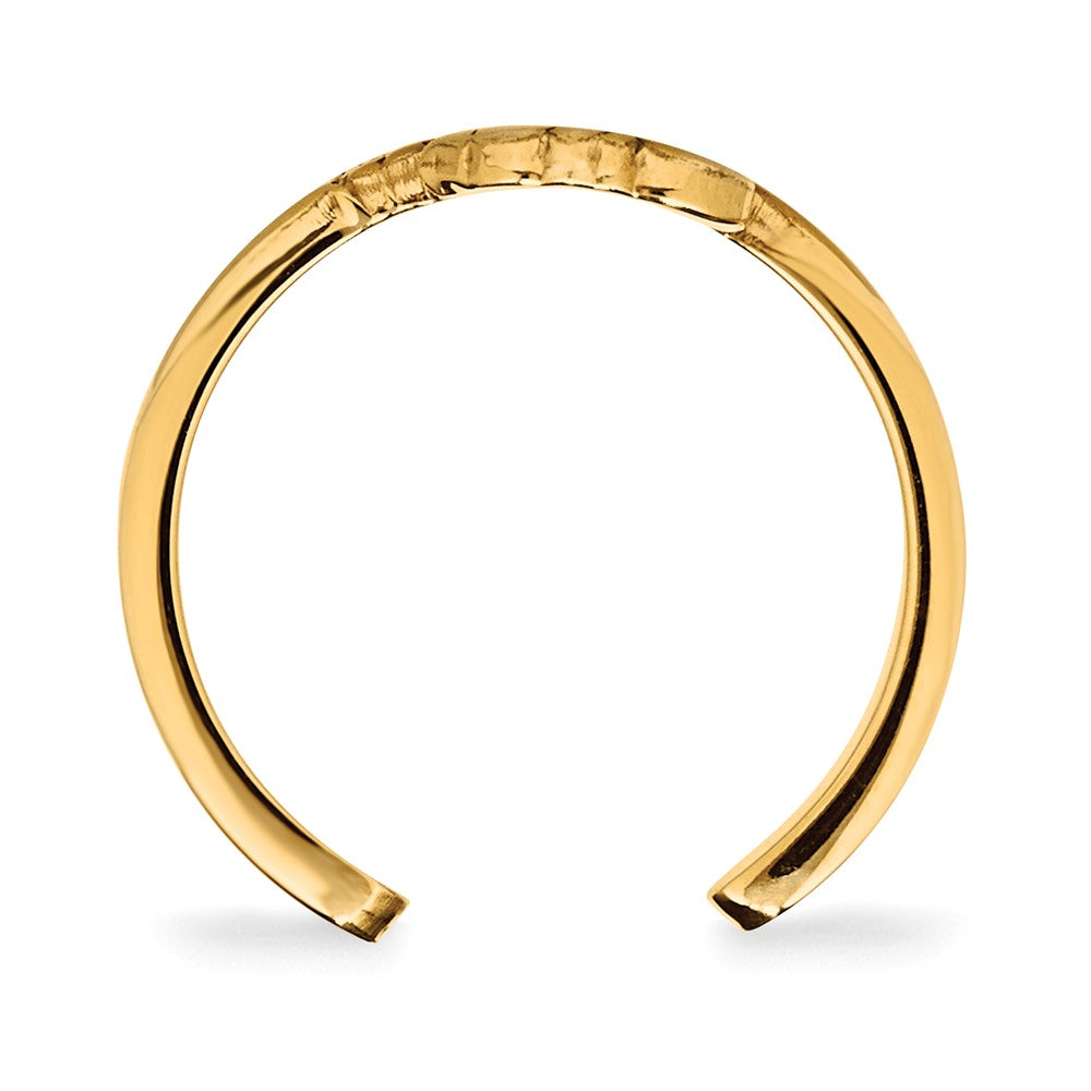 Gold Plated Sterling Silver Logoart University Of Kansas Jayhawk Toe Ring