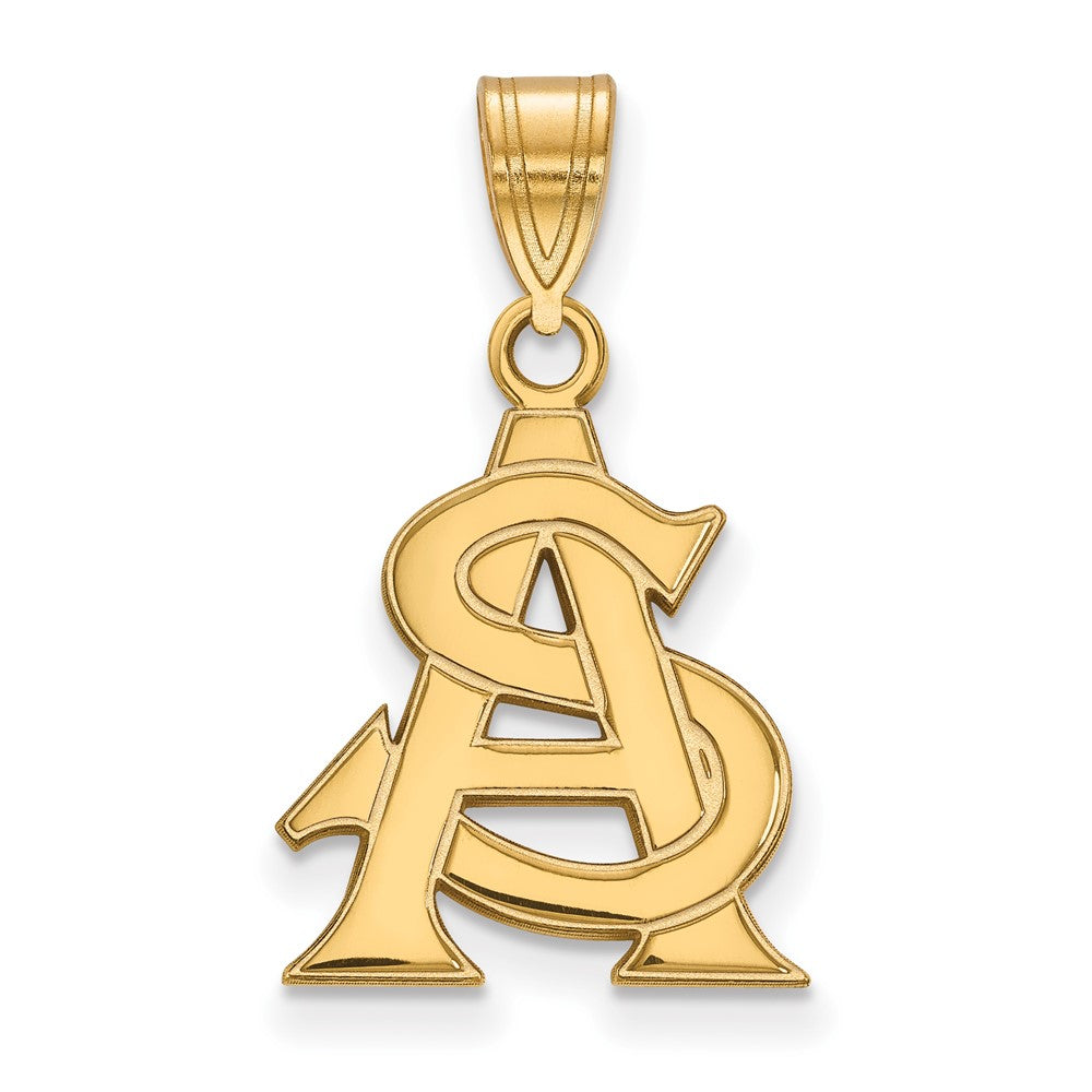 14K Yellow Gold Logoart Arizona State University A S Medium Pendant