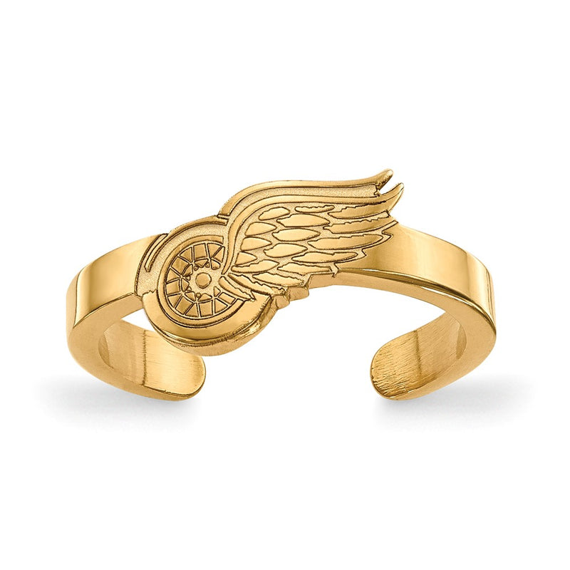 Gold Plated Sterling Silver Nhl Logoart Detroit Red Wings Toe Ring