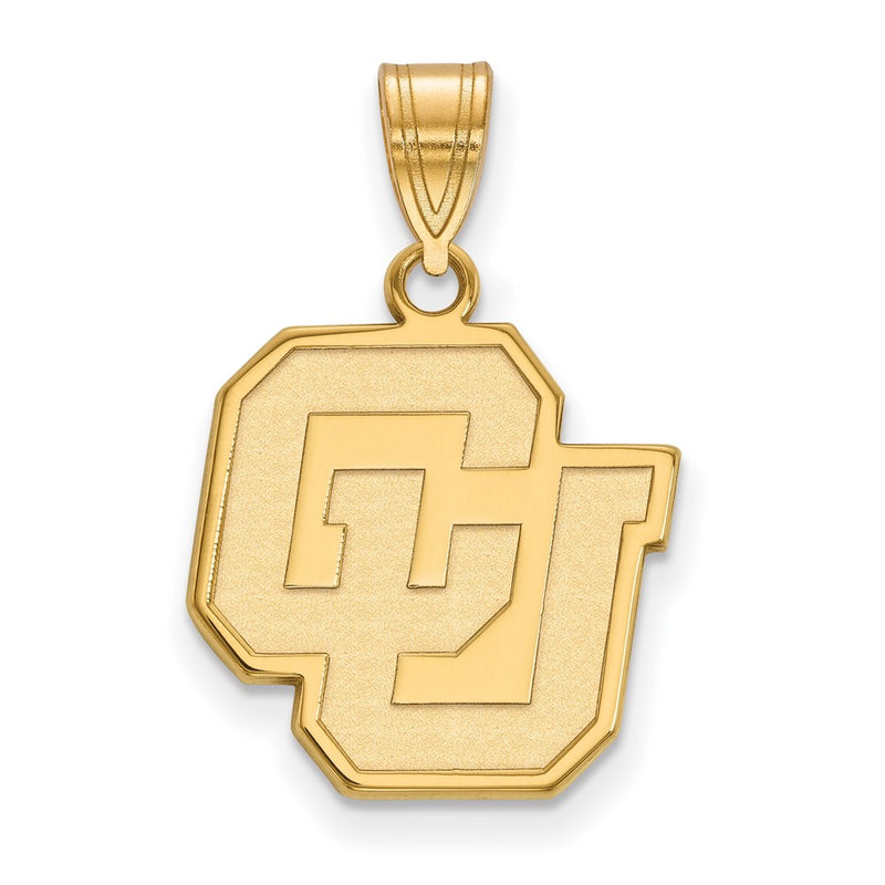 14K Yellow Gold Logoart University Of Colorado C U Medium Pendant