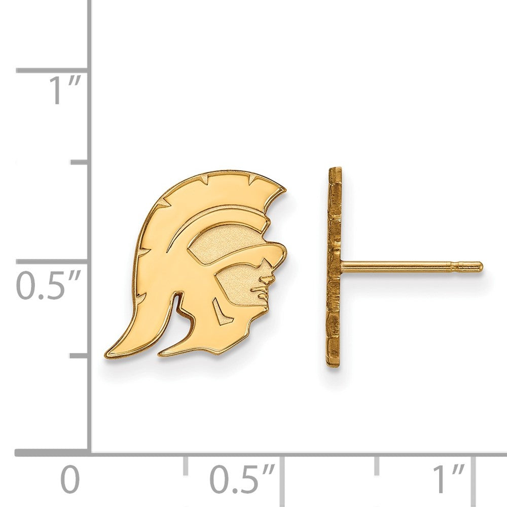 14K Yellow Gold University Of Southern California Trojan Small Post Earrings