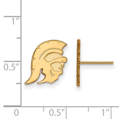 14K Yellow Gold University Of Southern California Trojan Small Post Earrings