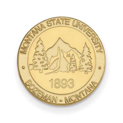 14K Yellow Gold Gold LogoArt Montana State University Crest Lapel Pin
