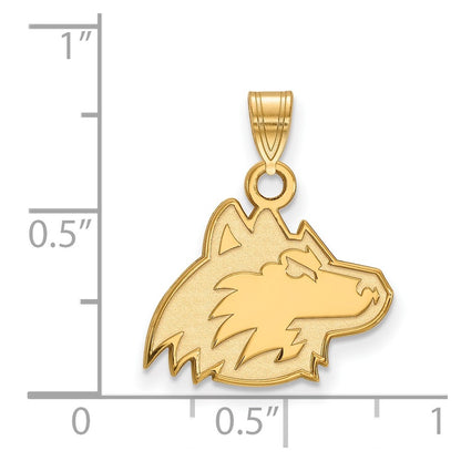 14K Yellow Gold Logoart Northern Illinois University Huskie Small Pendant
