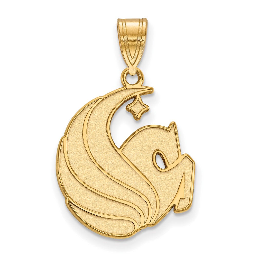 Gold Plated Sterling Silver Logoart University Of Central Florida Pegasus Large Pendant