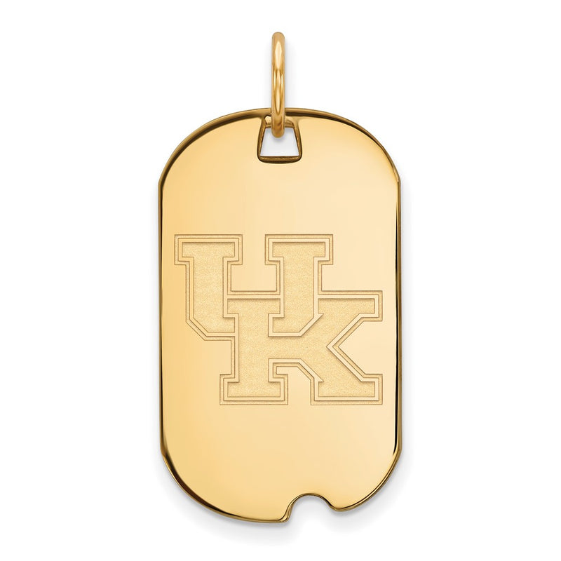 Gold Plated Sterling Silver Logoart University Of Kentucky U K Small Dog Tag Pendant