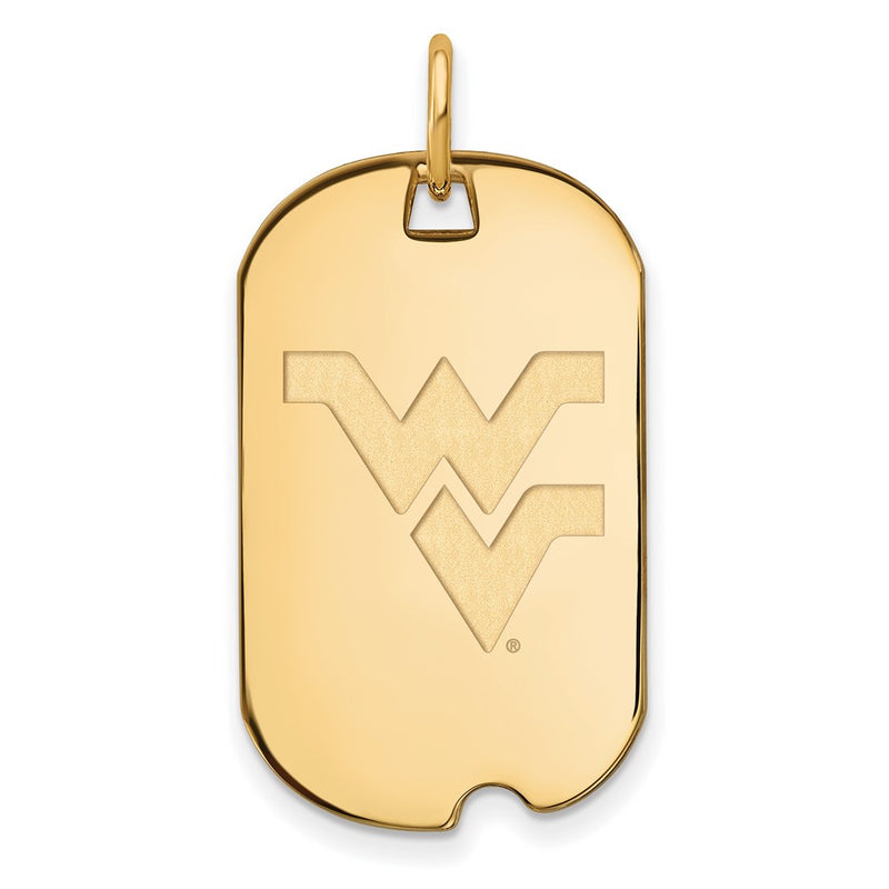 14K Yellow Gold 14Ky Logoart West Virginia University Small Dog Tag
