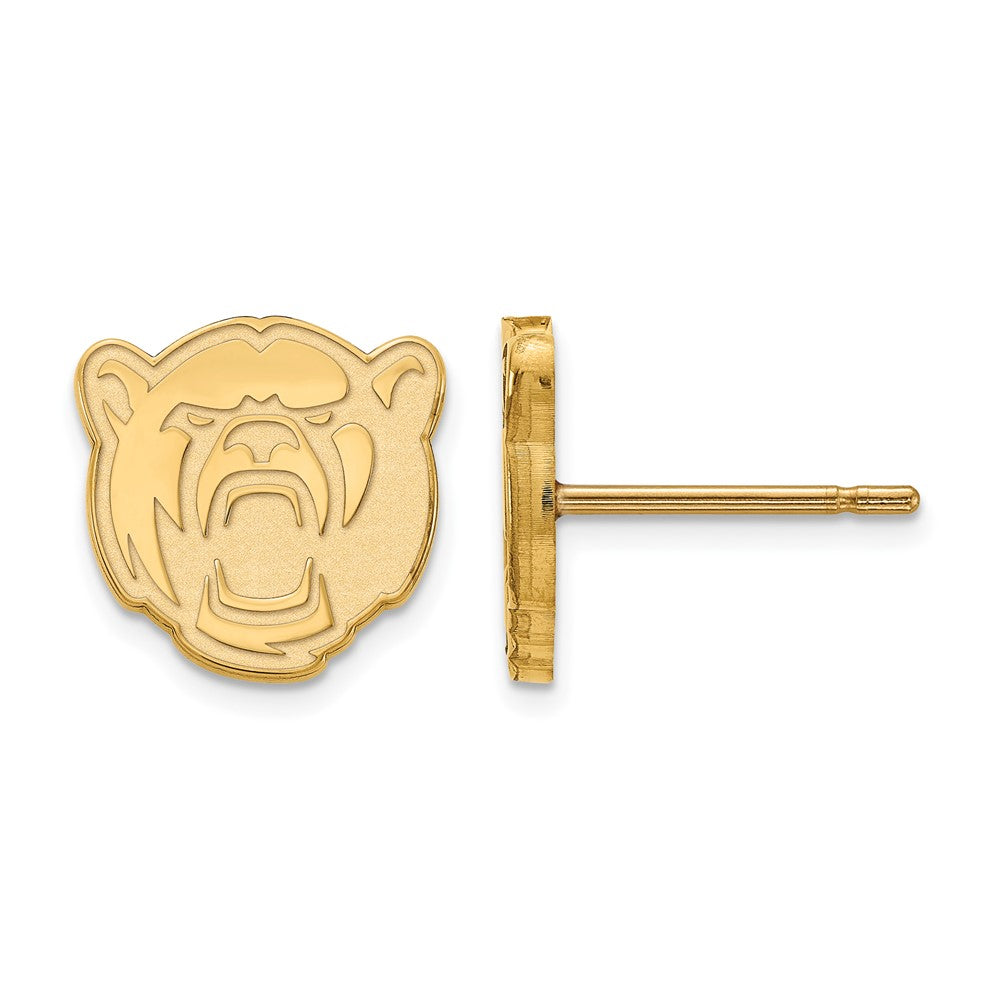 Gold Plated Sterling Silver Logoart Baylor University Extra Small Post Earrings