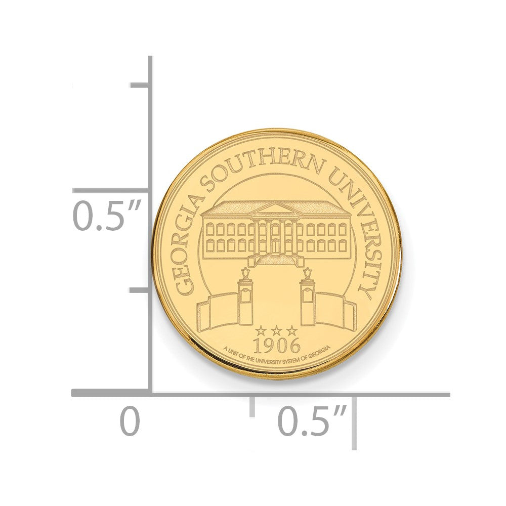 14K Yellow Gold Gold LogoArt Georgia Southern University Crest Lapel Pin