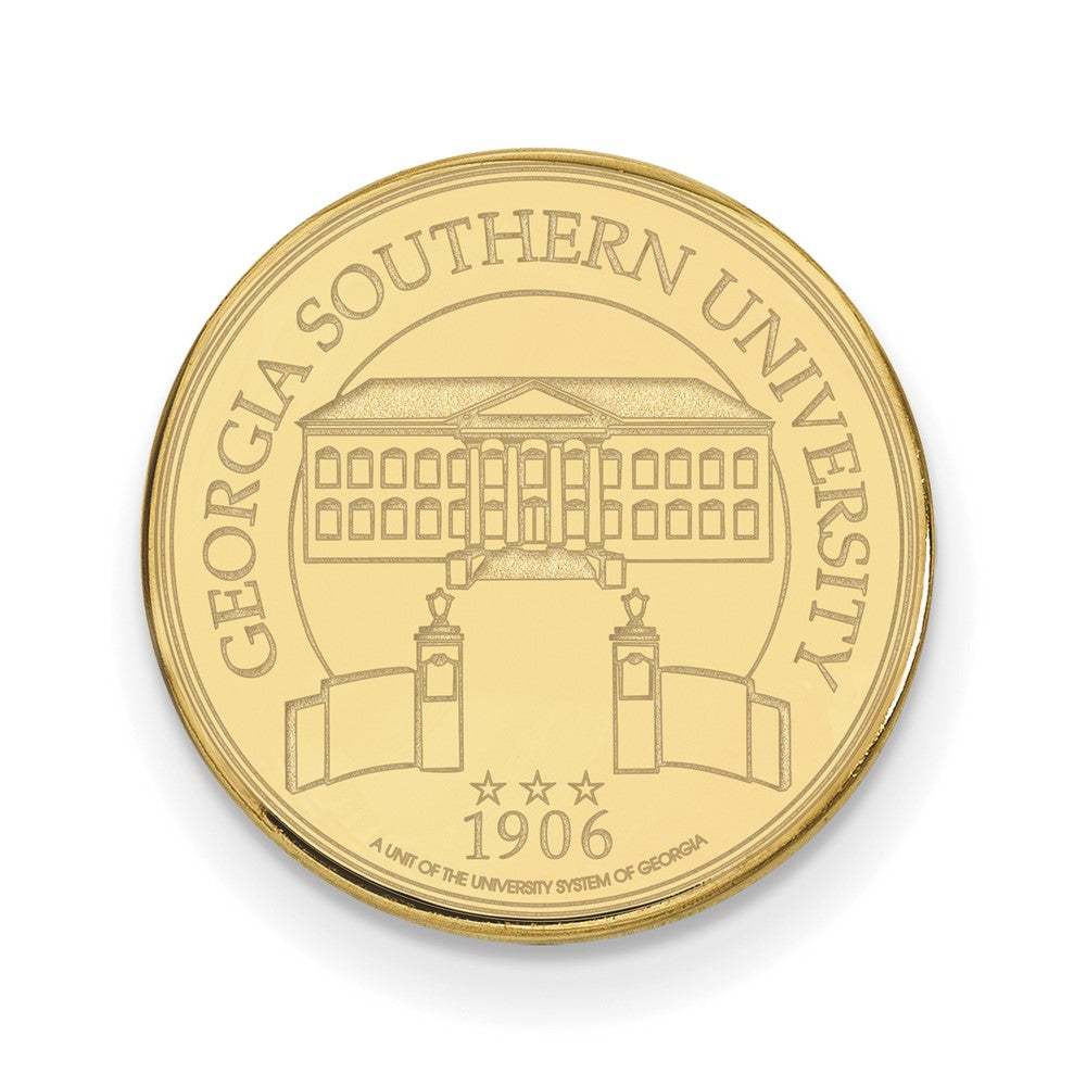 14K Yellow Gold Gold LogoArt Georgia Southern University Crest Lapel Pin
