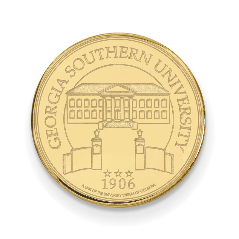 14K Yellow Gold Gold LogoArt Georgia Southern University Crest Lapel Pin