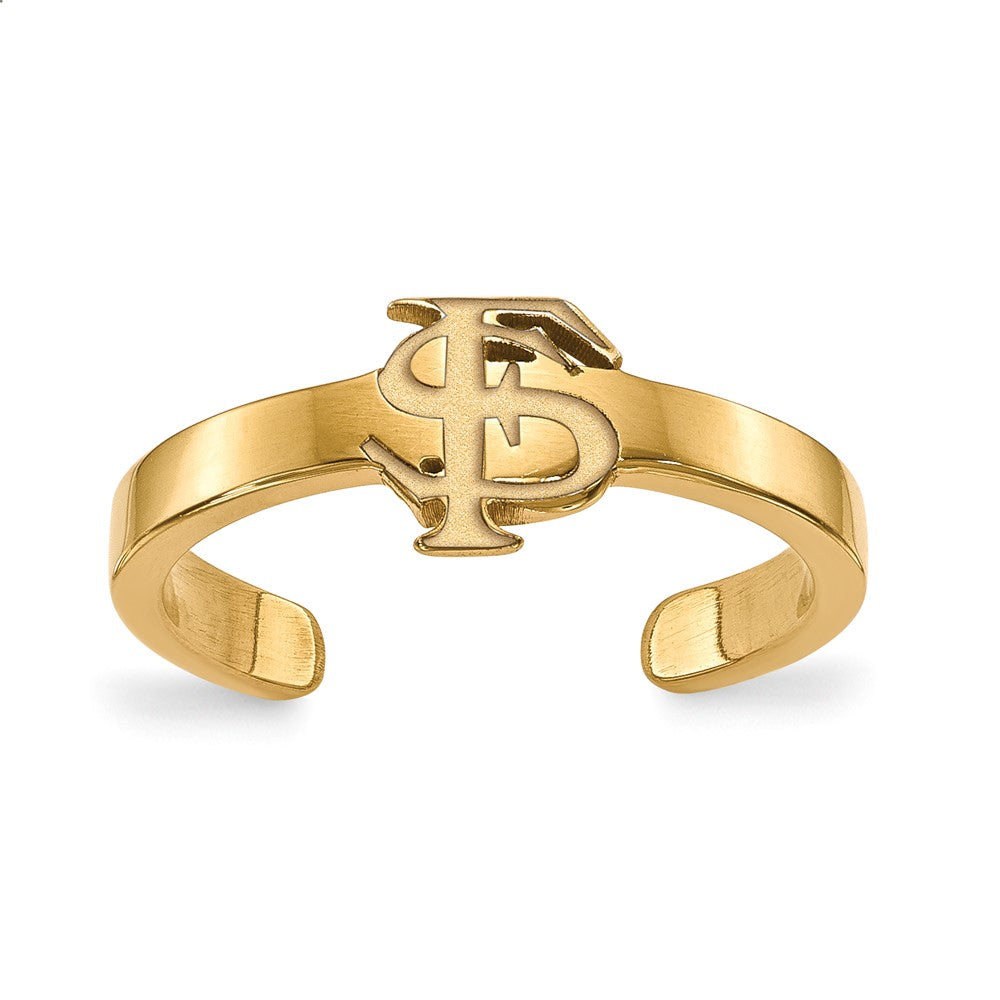 Gold Plated Sterling Silver Logoart Florida State University F S Toe Ring