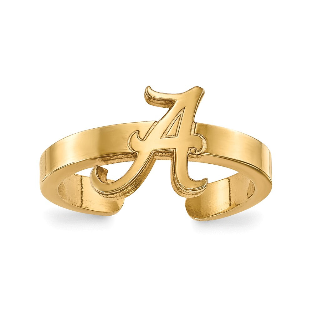 Gold Plated Sterling Silver Logoart University Of Alabama Toe Ring