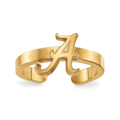 Gold Plated Sterling Silver Logoart University Of Alabama Toe Ring