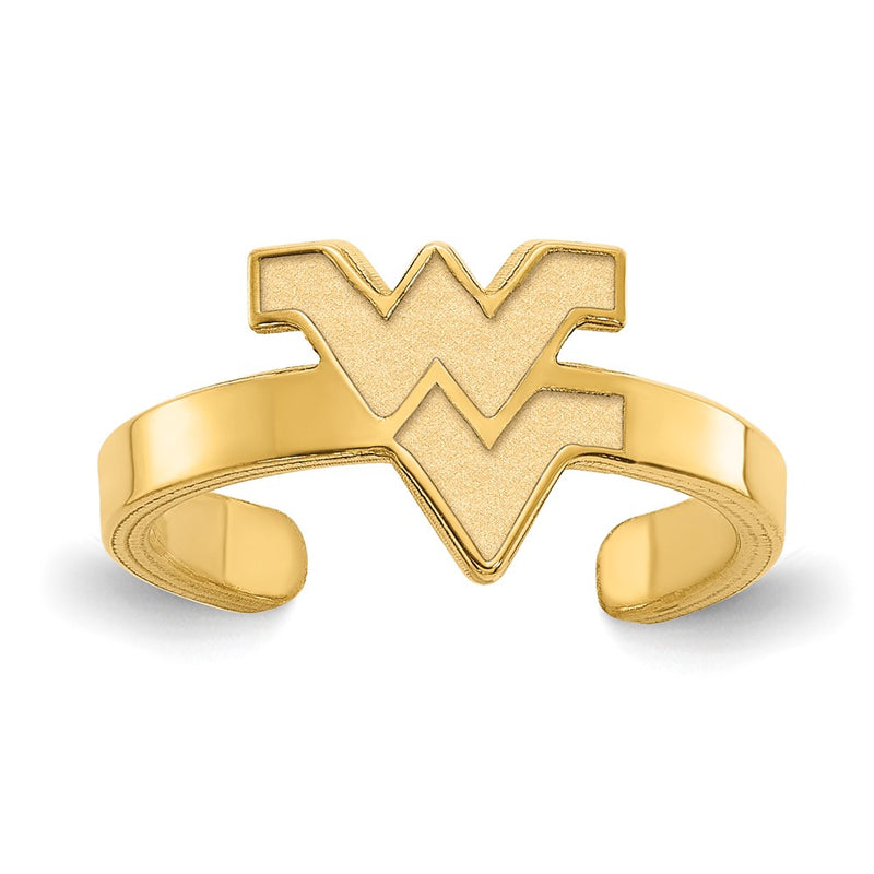 Gold Plated Sterling Silver Logoart West Virginia University W V Toe Ring